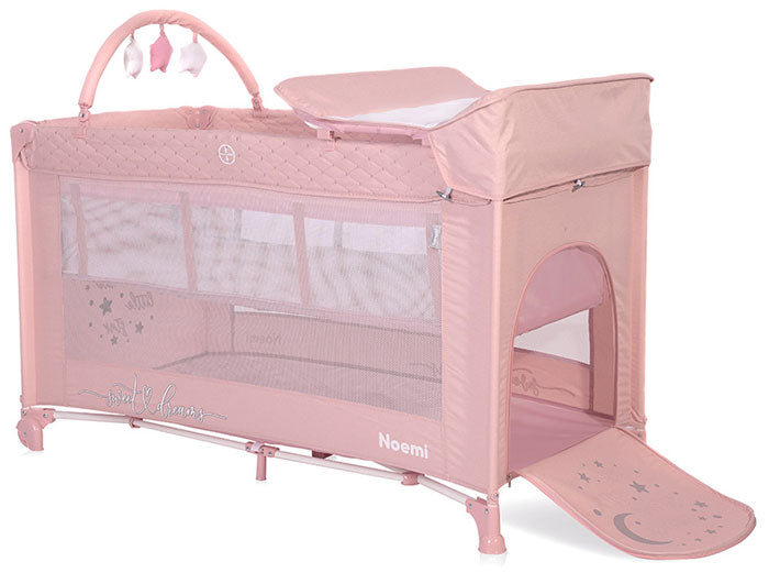 Cama de viagem 2 níveis Lorelli Noemi Plus Mellow Rose Star