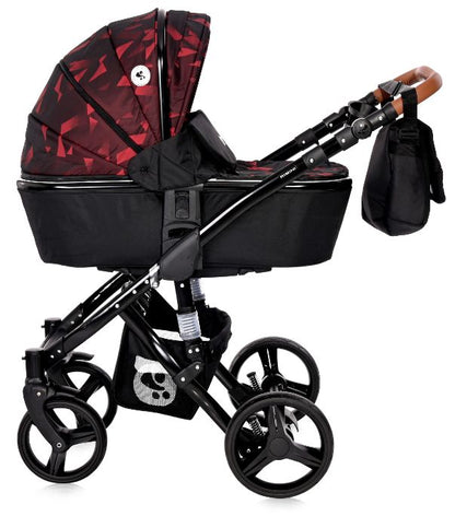 Carrinho de bebé 3in 1 Lorelli Rimini Rubi Red & Black