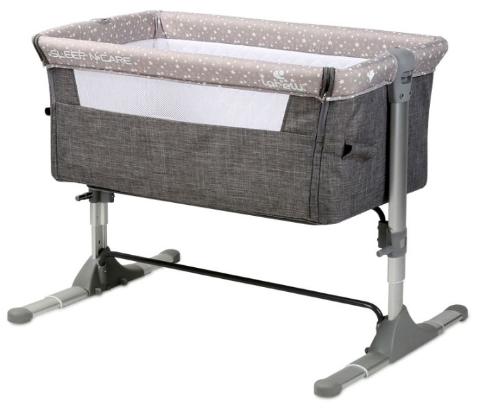 Berço co-sleeping Lorelli Sleep N'Care Grey Elephant