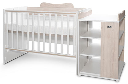 Cama Convertivel 5 Configurações Lorelli White / Light Oak