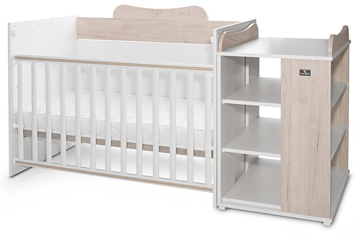 Cama Convertivel 5 Configurações Lorelli White / Light Oak