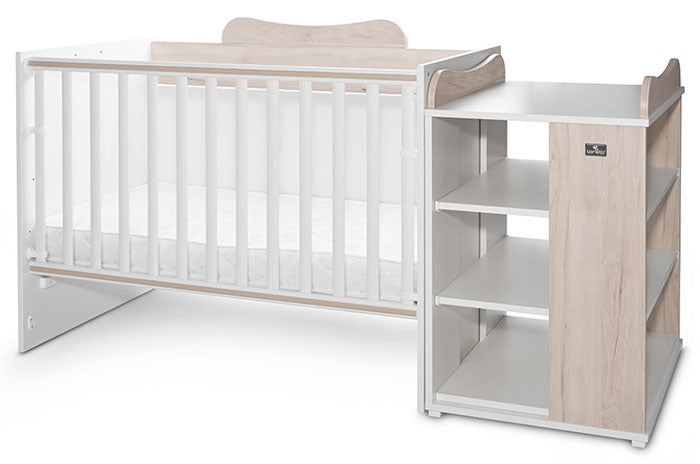 Cama Convertivel 5 Configurações Lorelli White / Light Oak