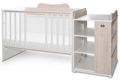 Cama Convertivel 5 Configurações Lorelli White / Light Oak