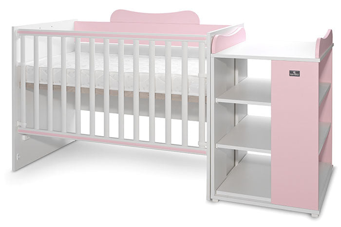 Cama Convertivel 5 Configurações Lorelli White / Orchid Pink