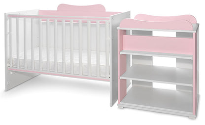 Cama Convertivel 5 Configurações Lorelli White / Orchid Pink