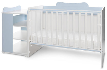 Cama Convertivel 5 Configurações Lorelli White / Baby Blue