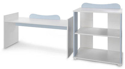 Cama Convertivel 5 Configurações Lorelli White / Baby Blue