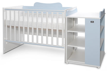 Cama Convertivel 5 Configurações Lorelli White / Baby Blue