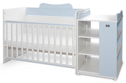 Cama Convertivel 5 Configurações Lorelli White / Baby Blue