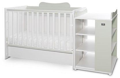 Cama Convertivel 5 Configurações Lorelli White / Milky Green