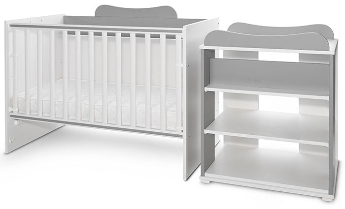 Cama Convertivel 5 Configurações Lorelli White / Stone Grey