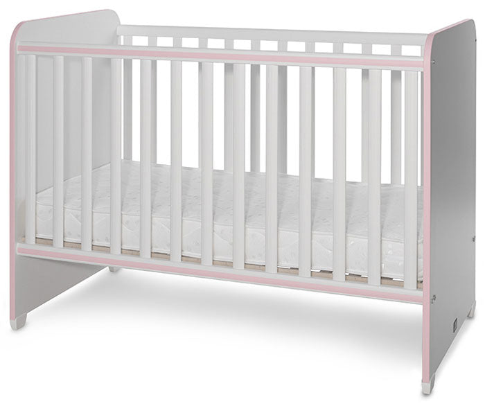 Cama de grades 124x68cm Lorelli Sweet Dream White / Orchid Pink