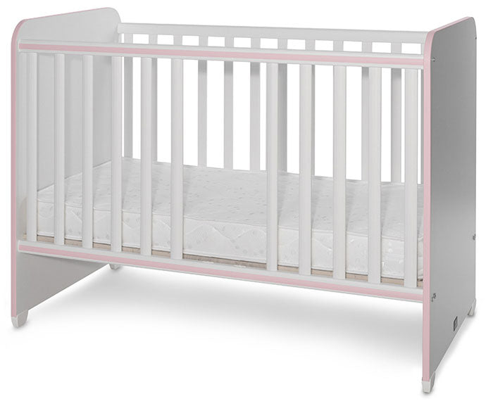 Cama de grades 124x68cm Lorelli Sweet Dream White / Orchid Pink