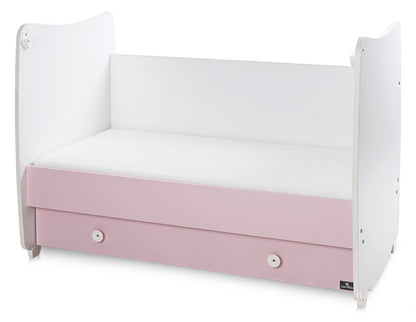 Cama de grades 144x84cm Lorelli Dream White / Orchid Pink