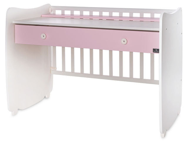 Cama de grades 144x84cm Lorelli Dream White / Orchid Pink