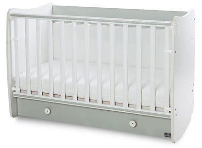 Cama de grades 144x84cm Lorelli Dream White / Milky Green