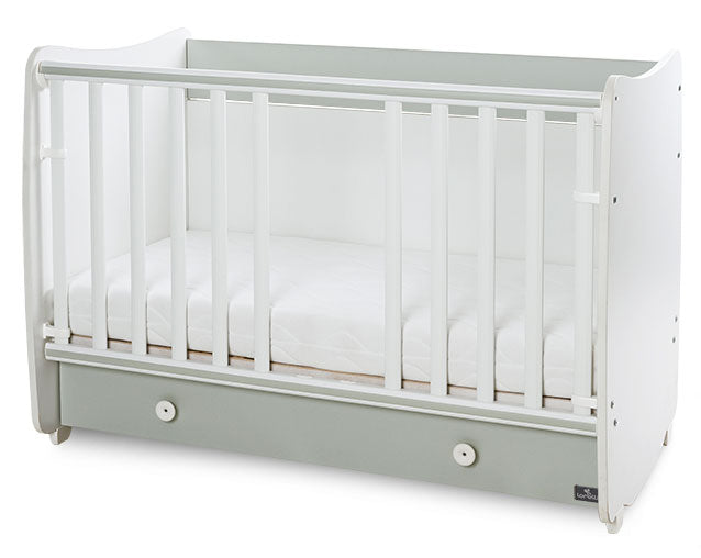 Cama de grades 144x84cm Lorelli Dream White / Milky Green