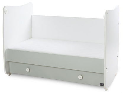 Cama de grades 144x84cm Lorelli Dream White / Milky Green