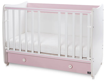 Cama de grades 124x74cm Lorelli Dream White / Orchid Pink