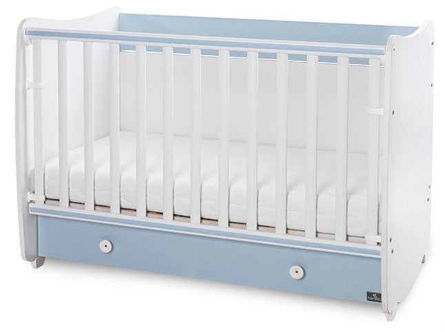 Cama de grades 124x74cm Lorelli Dream White / Baby Blue