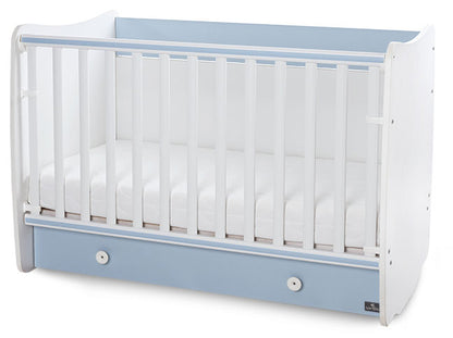 Cama de grades 124x74cm Lorelli Dream White / Baby Blue