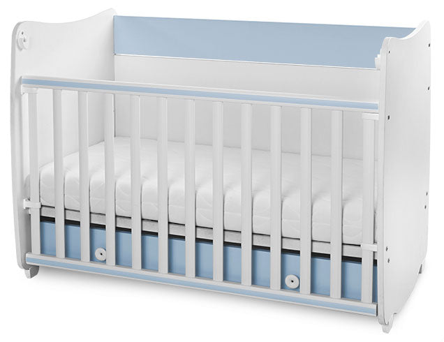 Cama de grades 124x74cm Lorelli Dream White / Baby Blue