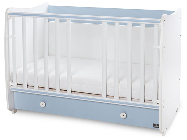 Cama de grades 124x74cm Lorelli Dream White / Baby Blue