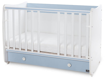 Cama de grades 124x74cm Lorelli Dream White / Baby Blue