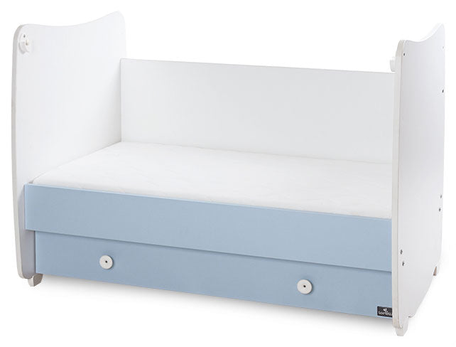 Cama de grades 124x74cm Lorelli Dream White / Baby Blue