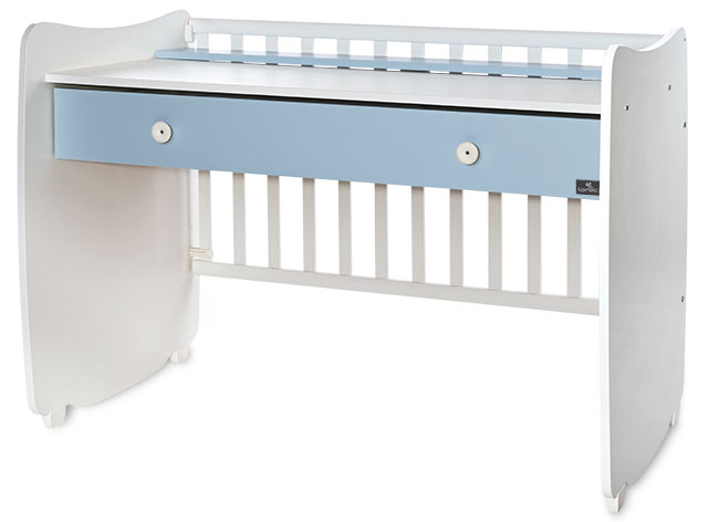 Cama de grades 124x74cm Lorelli Dream White / Baby Blue