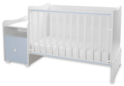 Cama convertivel + móvel Lorelli Trend Plus White / Baby Blue