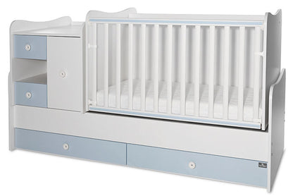 Cama convertivel + móvel Lorelli Mini Max White / Baby Blue