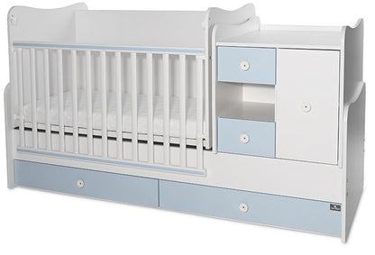 Cama convertivel + móvel Lorelli Mini Max White / Baby Blue