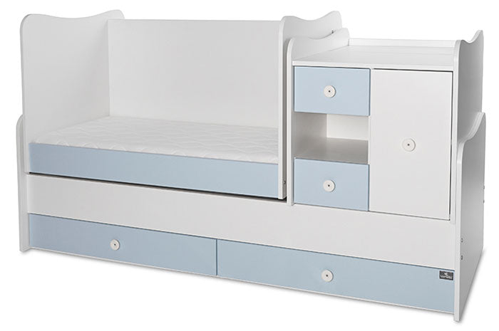 Cama convertivel + móvel Lorelli Mini Max White / Baby Blue