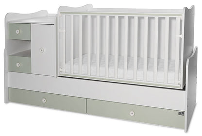 Cama convertivel + móvel Lorelli Mini Max White / Milky Green