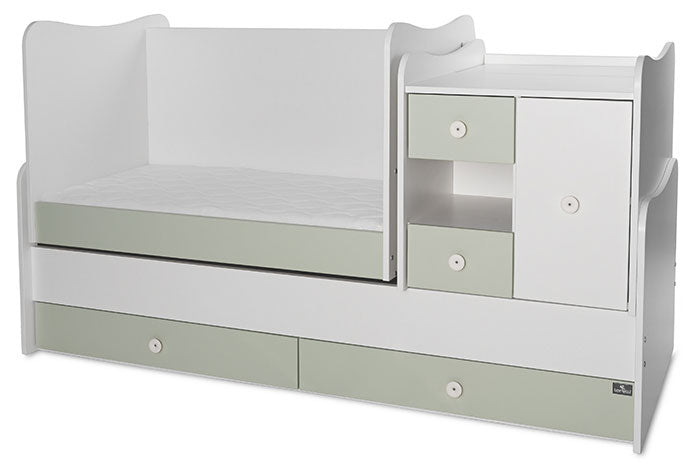 Cama convertivel + móvel Lorelli Mini Max White / Milky Green