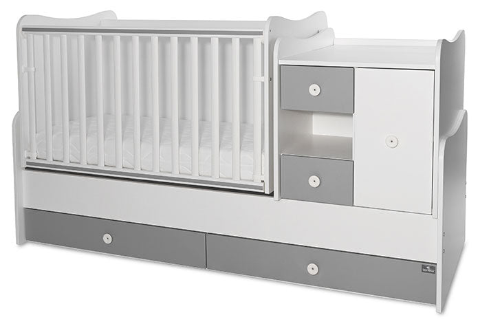 Cama convertivel + móvel Lorelli Mini Max White / Stone Grey