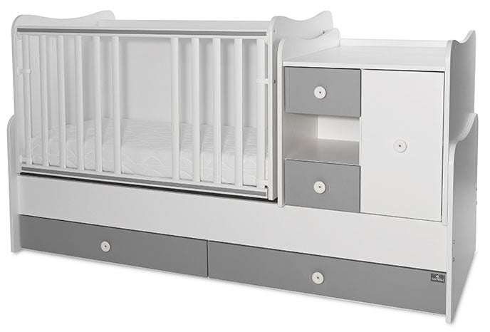 Cama convertivel + móvel Lorelli Mini Max White / Stone Grey