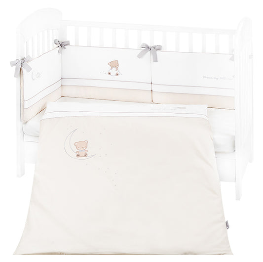 Conjunto jogo de cama bordado 2pçs 60x120cm Kikka Boo Dream Big Beige