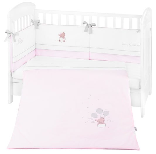 Conjunto jogo de cama bordado 2pçs 60x120cm Kikka Boo Dream Big Rosa