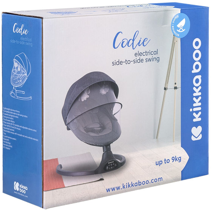 Espreguiçadeira elétrica de lado a lado Kikka Boo Codie Light Grey