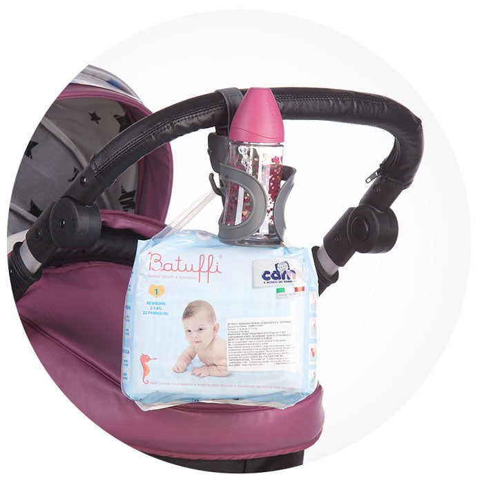 Porta garrafa universal para carrinho de bebé Chipolino Preto