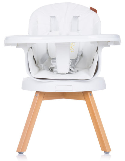 Cadeira da papa rotativa 3 em 1 Chipolino Totto Ivory
