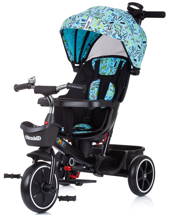 Triciclo com capota Chipolino Smart Blue