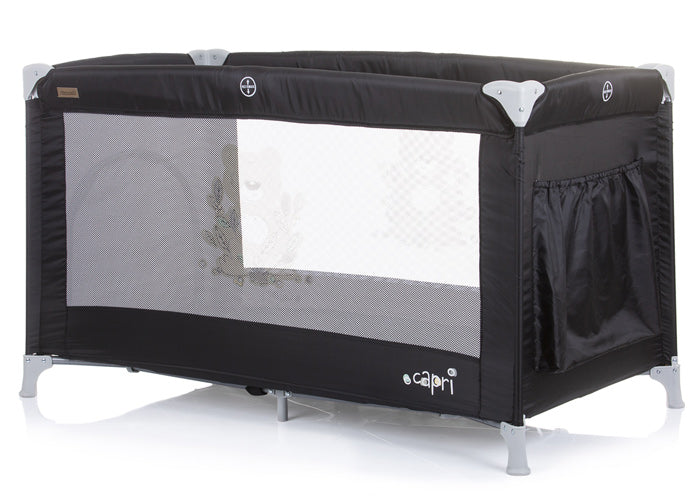 Cama de viagem dobrável Chipolino Capri Ebony