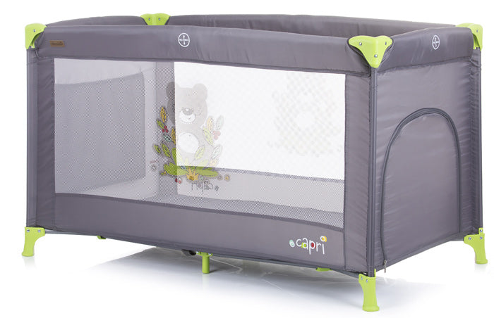 Cama de viagem dobrável Chipolino Capri Graphite