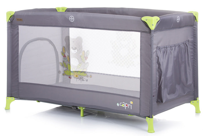 Cama de viagem dobrável Chipolino Capri Graphite