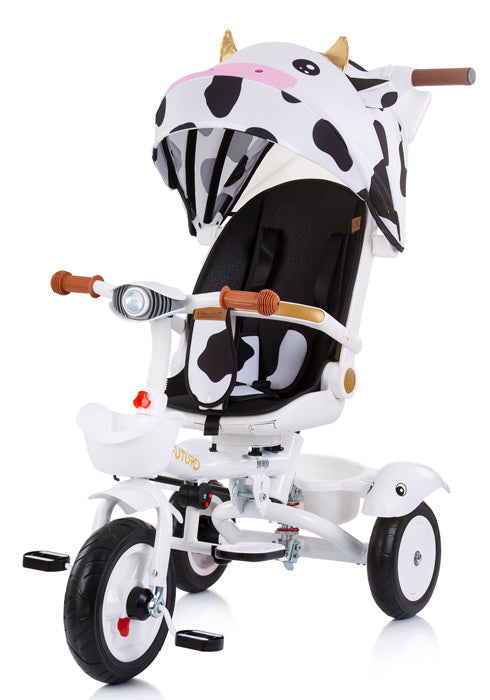 Triciclo com capota e assento 360º Chipolino Futuro Cow