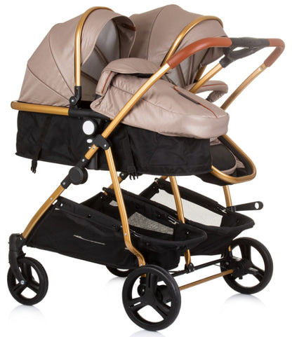 Carrinho de gémeos Chipolino Duo Smart Golden Beige