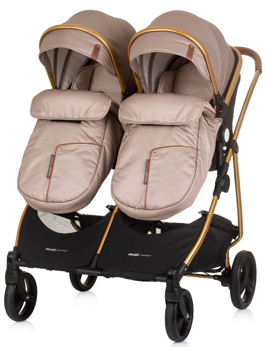 Carrinho de gémeos Chipolino Duo Smart Golden Beige